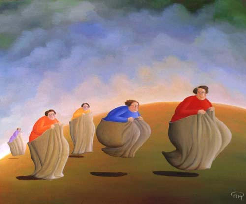 Course en sacs, Nicole Avezard avezard.com